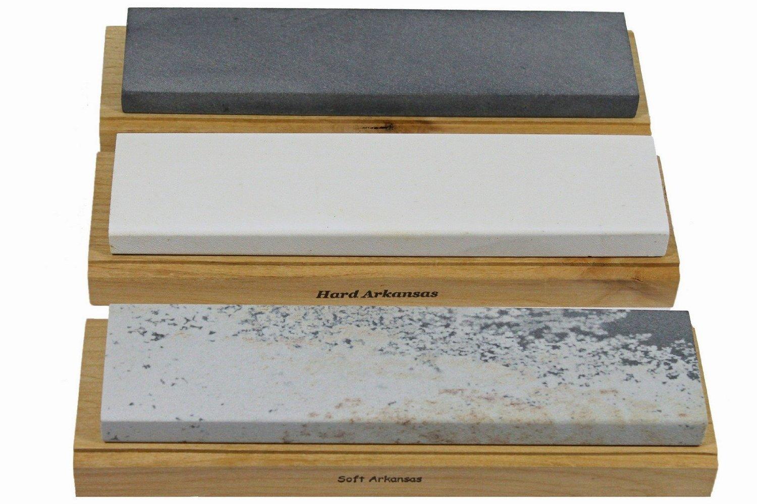 Best Sharpening Stones Arkansas Sharpening Stone Set - Wood Mounted 8"