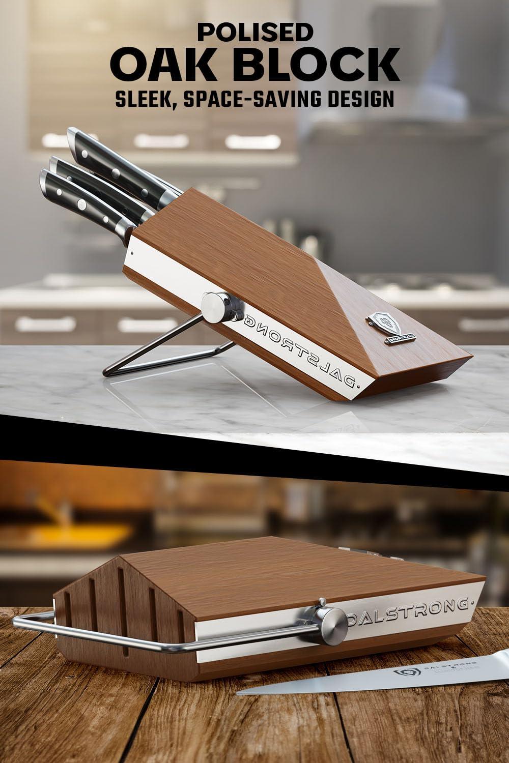 Dalstrong Dalstrong Knife Block Set - 5 Piece - Gladiator Series - with Modular, Multi-Level Block - German High Carbon Steel - Premium ABS Black Handles - NSF Certified