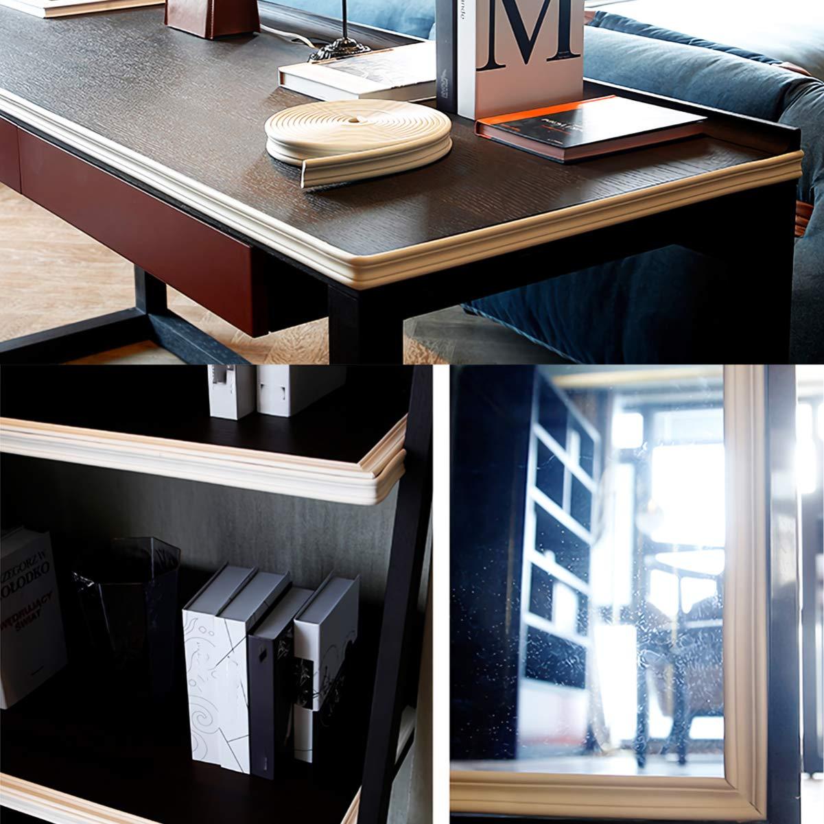 BESPORTBLE Crown Mouldings Ceiling Border Line Interior Decoration Wall Edge Protector, Creamy White, (Length 5 Meters, Width 3cm)