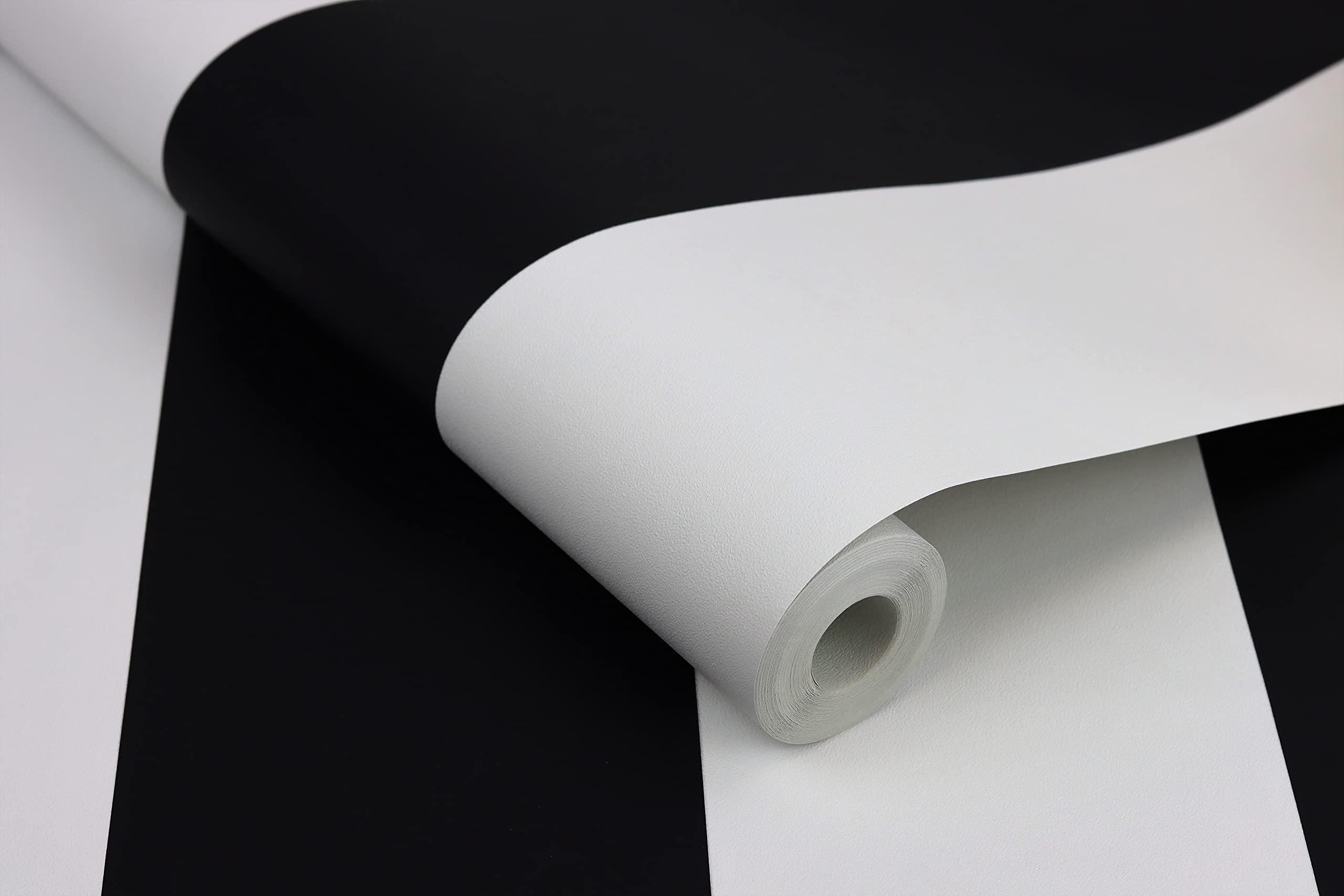 Rasch Rasch, “Just Me” Paper Wallpaper, Graphic Design, Striped, Black and Cream/White Colour, 286694