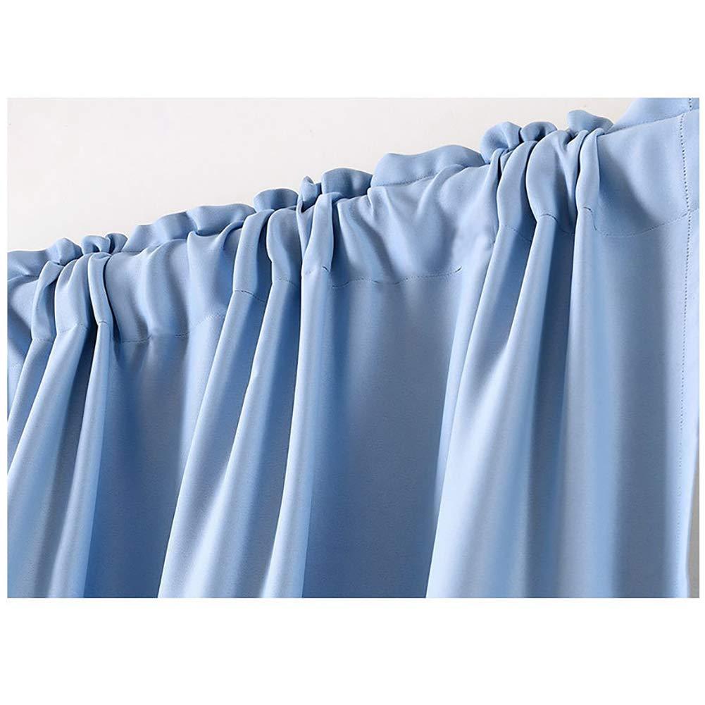 WSZGR Blackout Curtains for Living Room Bedroom Window,Rod Pocket Drapes,Room Darkening Thermal Insulated Window Curtain,1 Panel Blue 100" w X 63" l
