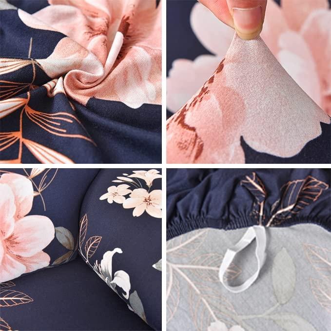 ZYYH ZYYH Recliner Chair Cover 4-Pieces with Pockets Recliner Chair Slipcovers 1 Seater Couch Armchair Cover for Recliner Couch Cover Printed Furniture Protector with Elastic Bottom (Color : K)