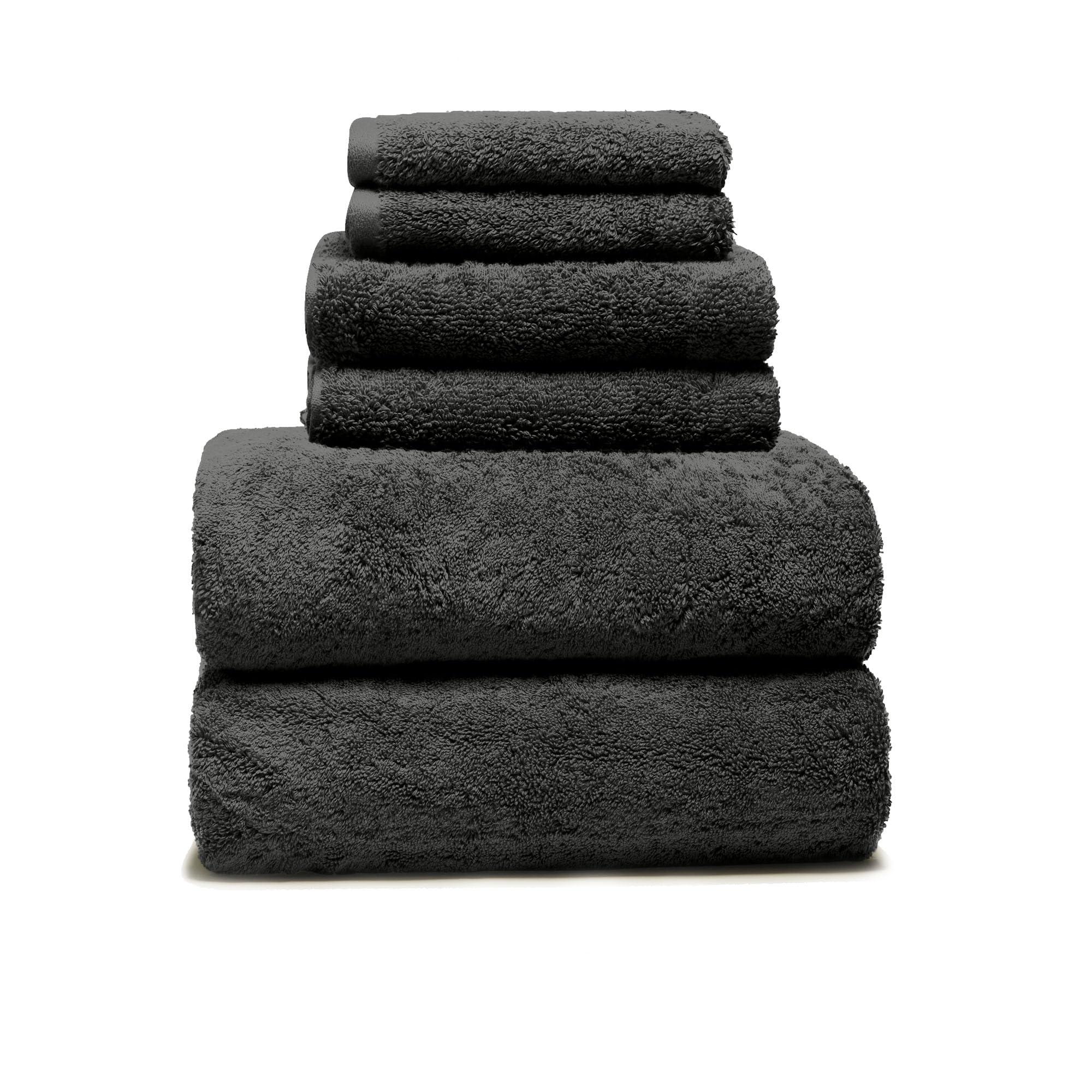 Italic Italic Serene Ultraplush Australian Cotton Towels - Charcoal Standard Set (Set of 6 with Bath Towels)