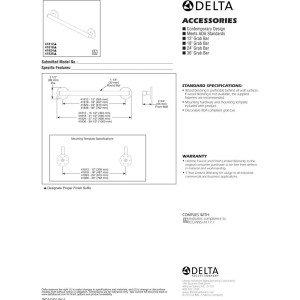 DELTA FAUCET Delta Faucet 41812-CZ Contemporary Decorative Grab Bar, 12\", Champagne Bronze