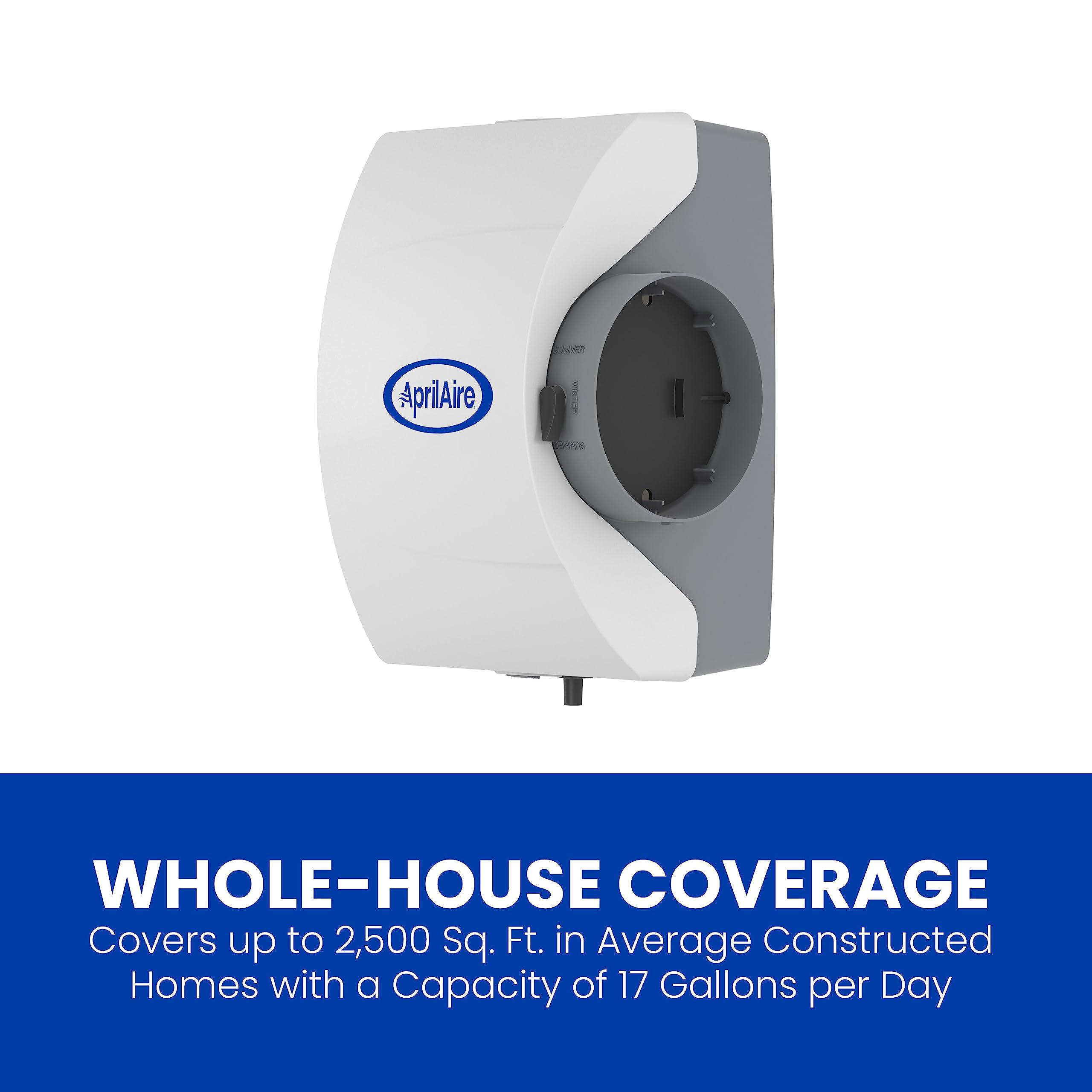 Aprilaire AprilAire 400M 17-gal. Whole-House Evaporative Humidifier with Manual Control for up to 5,000 sq. ft. + AprilAire Model 5843 Humidifier Installation Kit