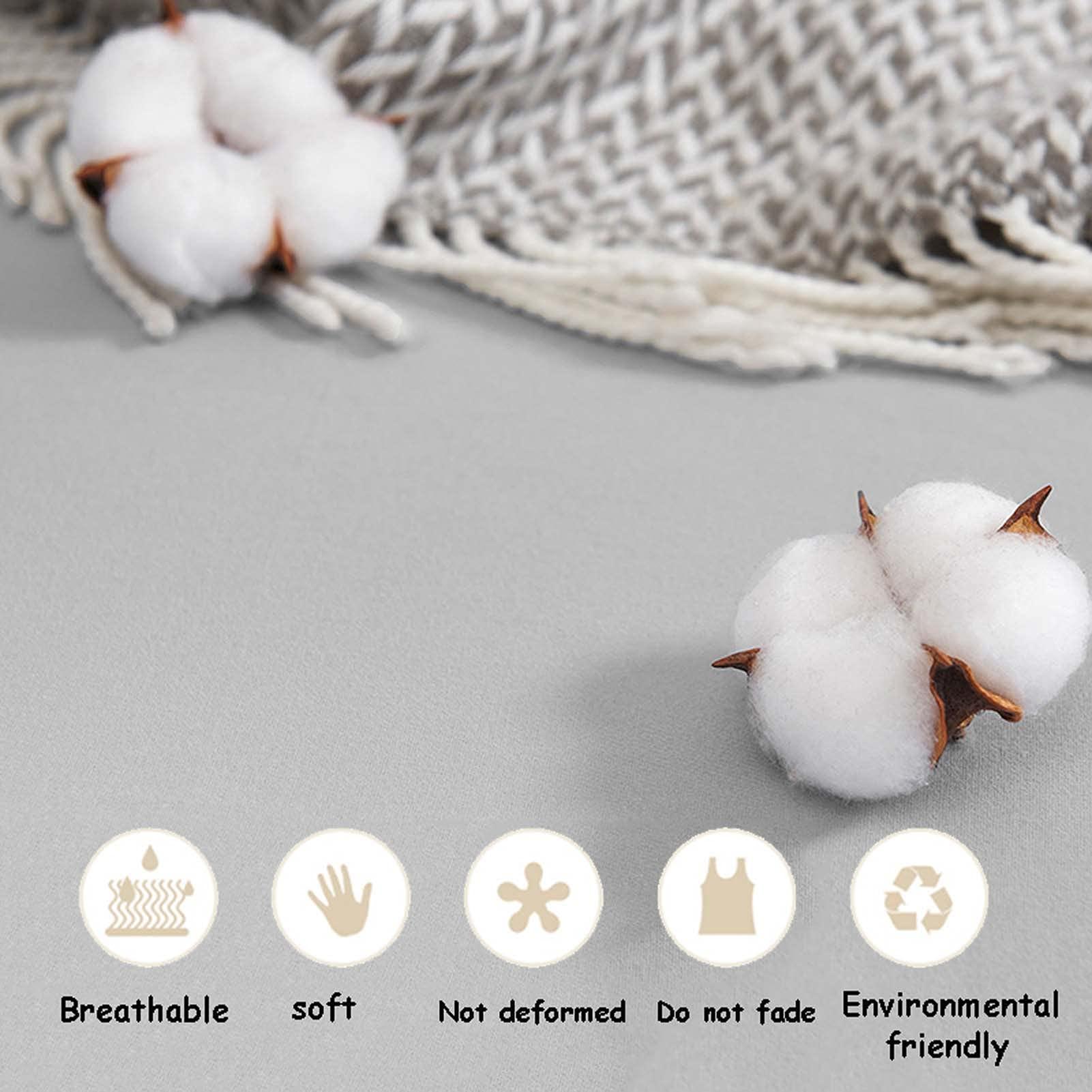 RGRE RGRE 100% Cotton Fitted Sheets 39x79 Inch, Fitted Sheet Only - Deep Pocket Fitted Sheet - Fitted Bottom Sheet Soft and Comfy - Fits Mattress Perfectly