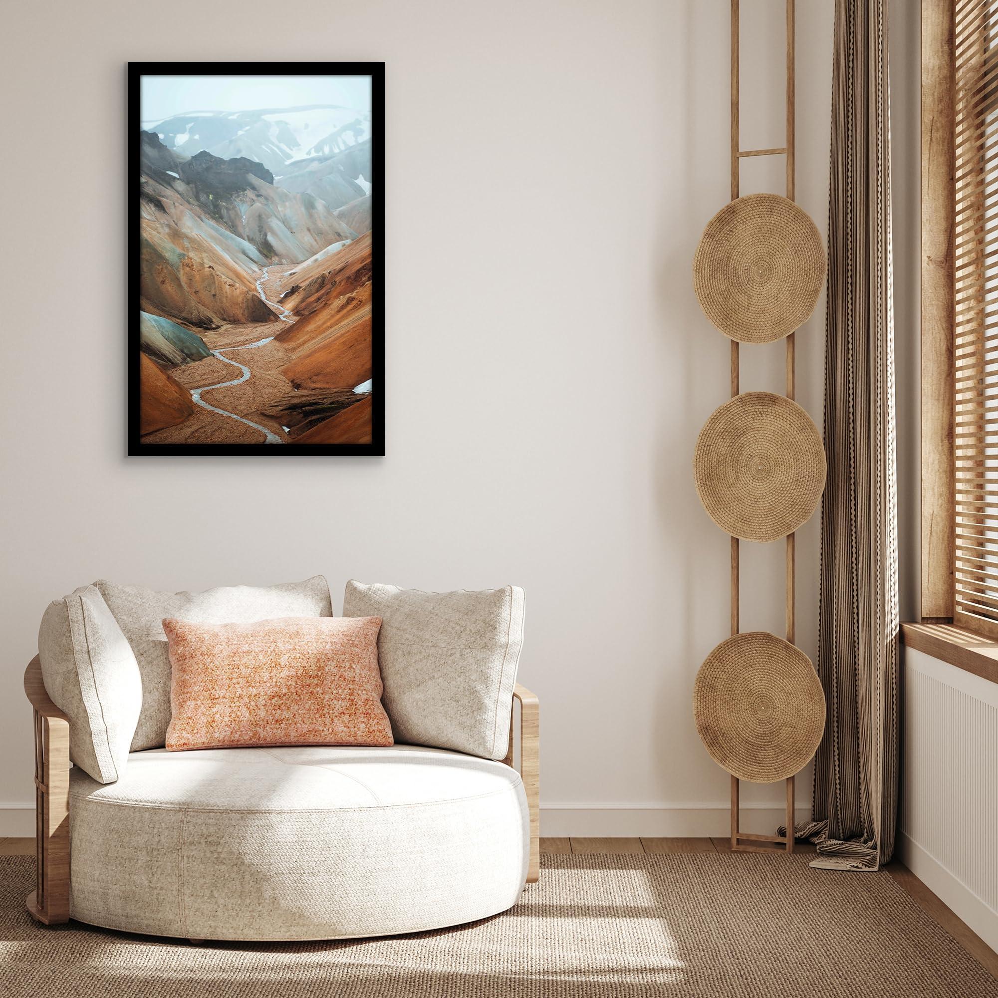 Americanflat Americanflat 22x35 Poster Frame with Polished Plexiglass - Black Picture Frame with Engineered Wood - Epic Collection - Wide Photo Frame for Wall Display