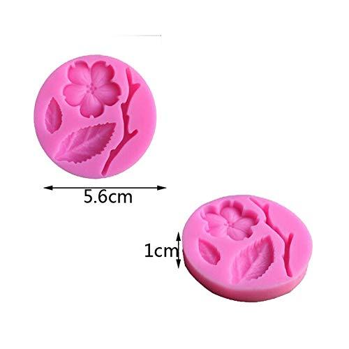 WYD WYD Flowers and Leaves Set Fondant Mermaid Silicone Mold,Handmade Soap Mold,Cake Mold Decorating,Fondant Baking Mold