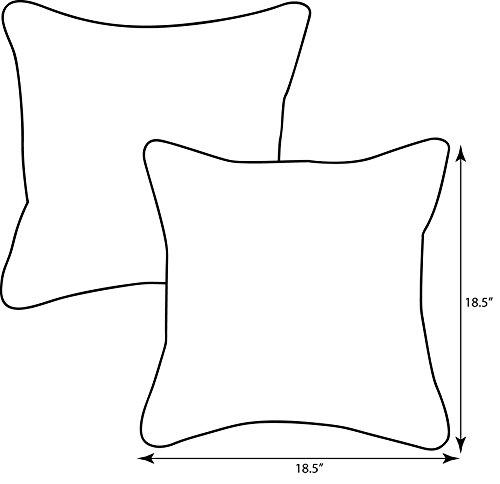 Pillow Perfect Pillow Perfect Bright Floral Indoor/Outdoor Accent Throw Pillow Plush Fill, Weather, and Fade Resistant, Large - 18.5\" x 18.5\", Green/Red Zoe 2 Count