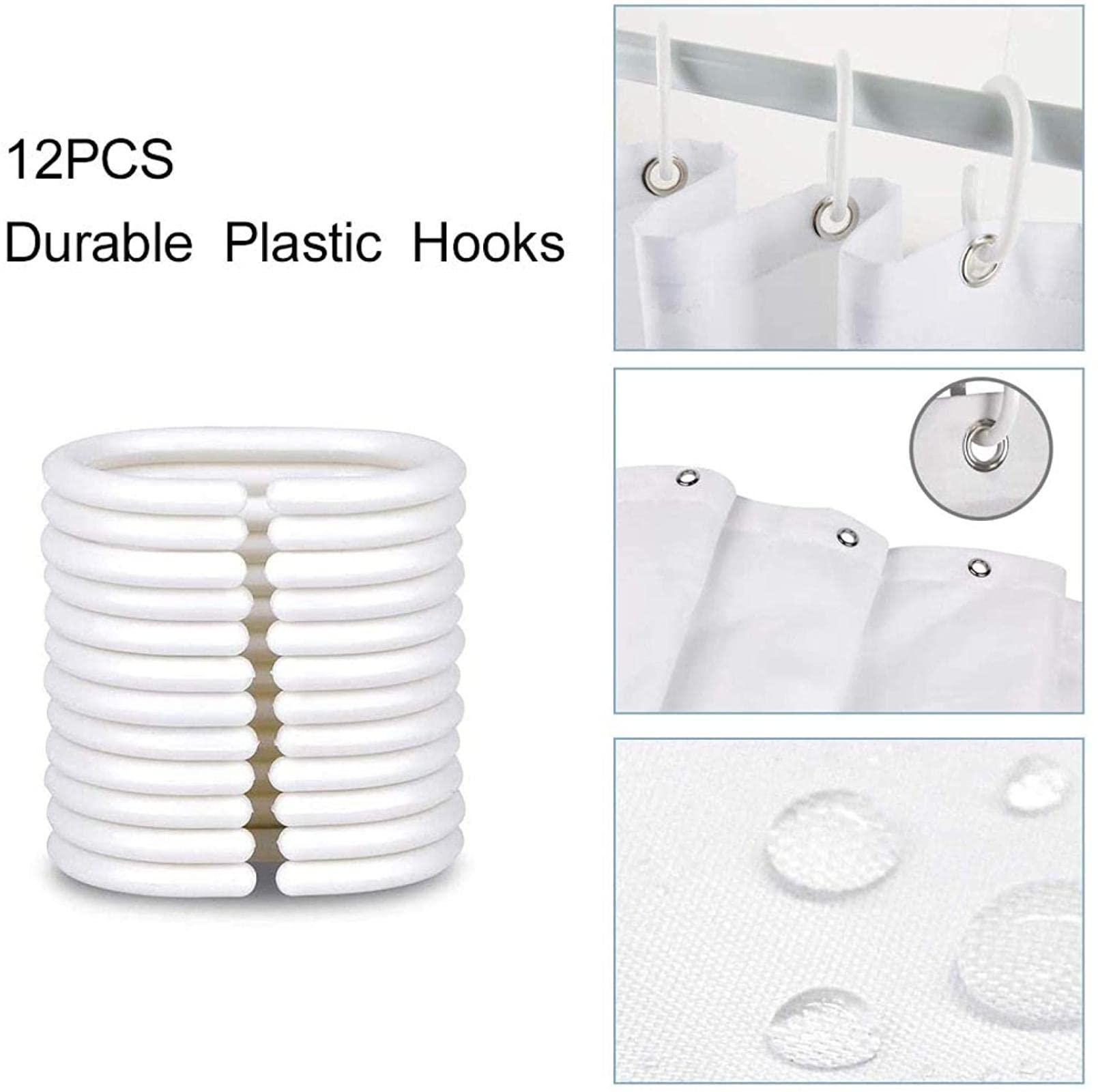 Yanyan Art Yanyan Art Misty Forest Green Shower Curtain Print Tree Extra Long Shower Curtain Liner Bath Curtain with Hooks Shower Curtain for Bathroom 84x72in-213x183cm/WxH