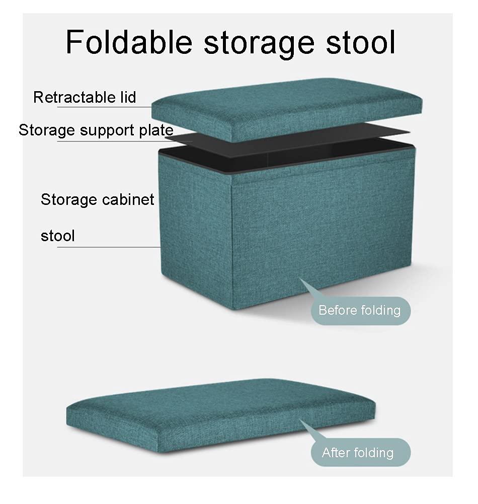 yangjie Storage Ottoman Cube Foot Stools and Ottomans with Storage Ottoman Footstool Toy Footrest Step Stool Folding Ottoman Cube Seat for Space Saving Comfortable Seat (Color : Pink, Size : 76X38X38cm)