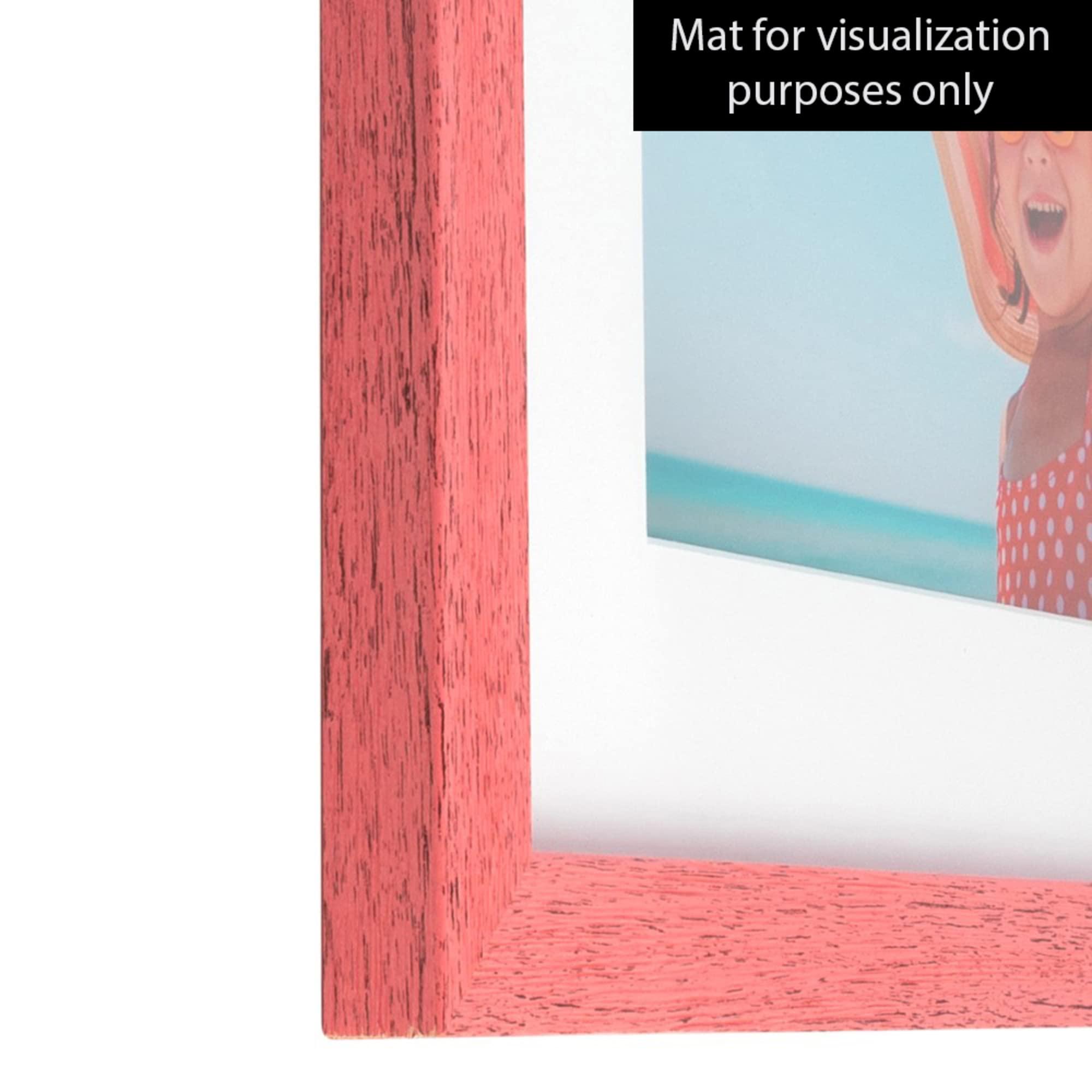 ArtToFrames ArtToFrames 7x19 inch Berry Rustic Barnwood Wood Picture Frame, 2WOM0066-1343-YPNK-7x19