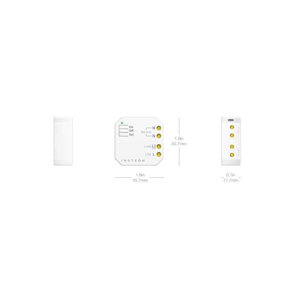 Insteon Insteon Micro Dimmer Switch Adapter, Inline Module, 2442-222 - Insteon Hub Required for Voice Control with Alexa & Google Assistant