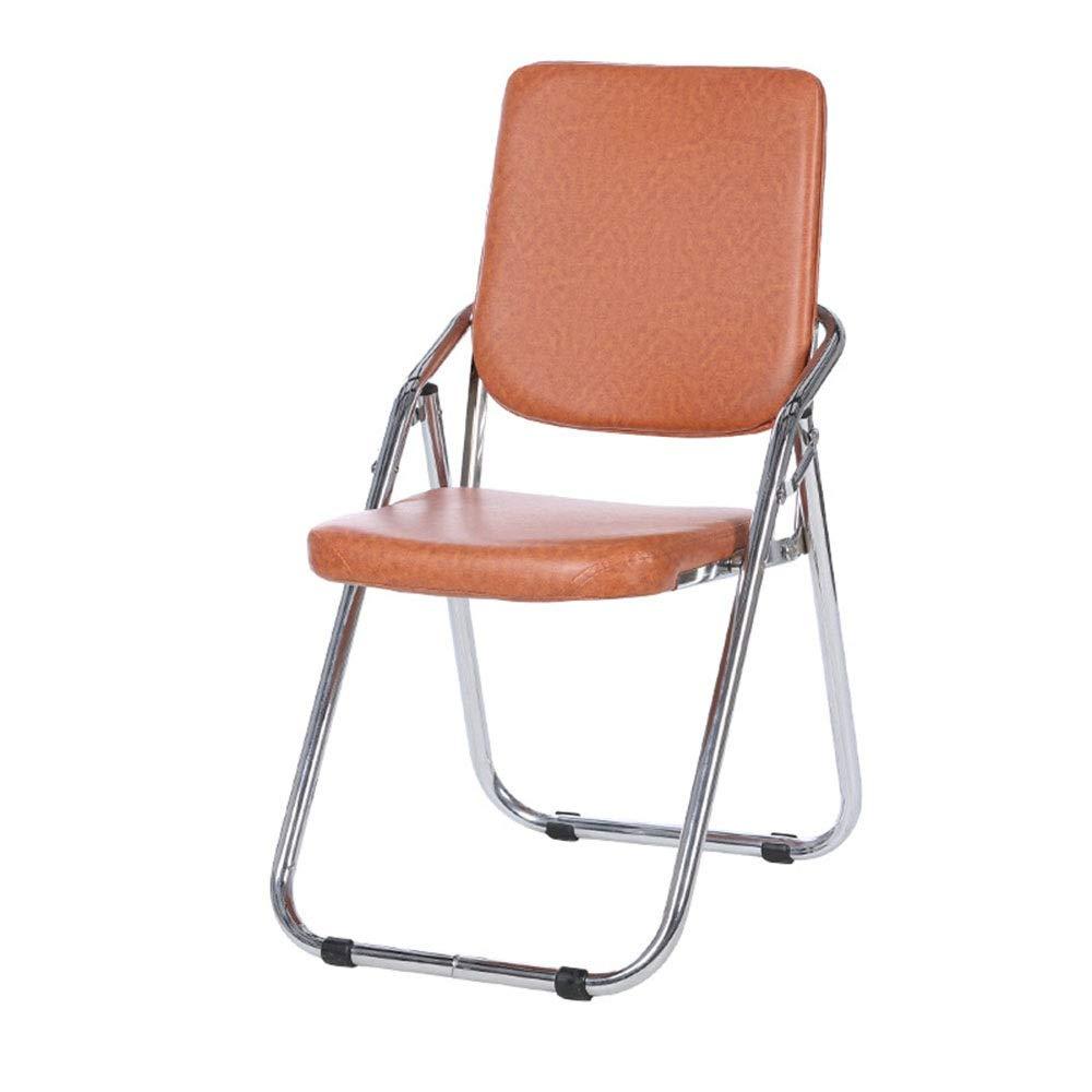 LINSANK LINSANK Furniture Folding Chairs Double Support Folding Chair Can Be Easily Used School Office Bedroom/Brown/53X46X86Cm