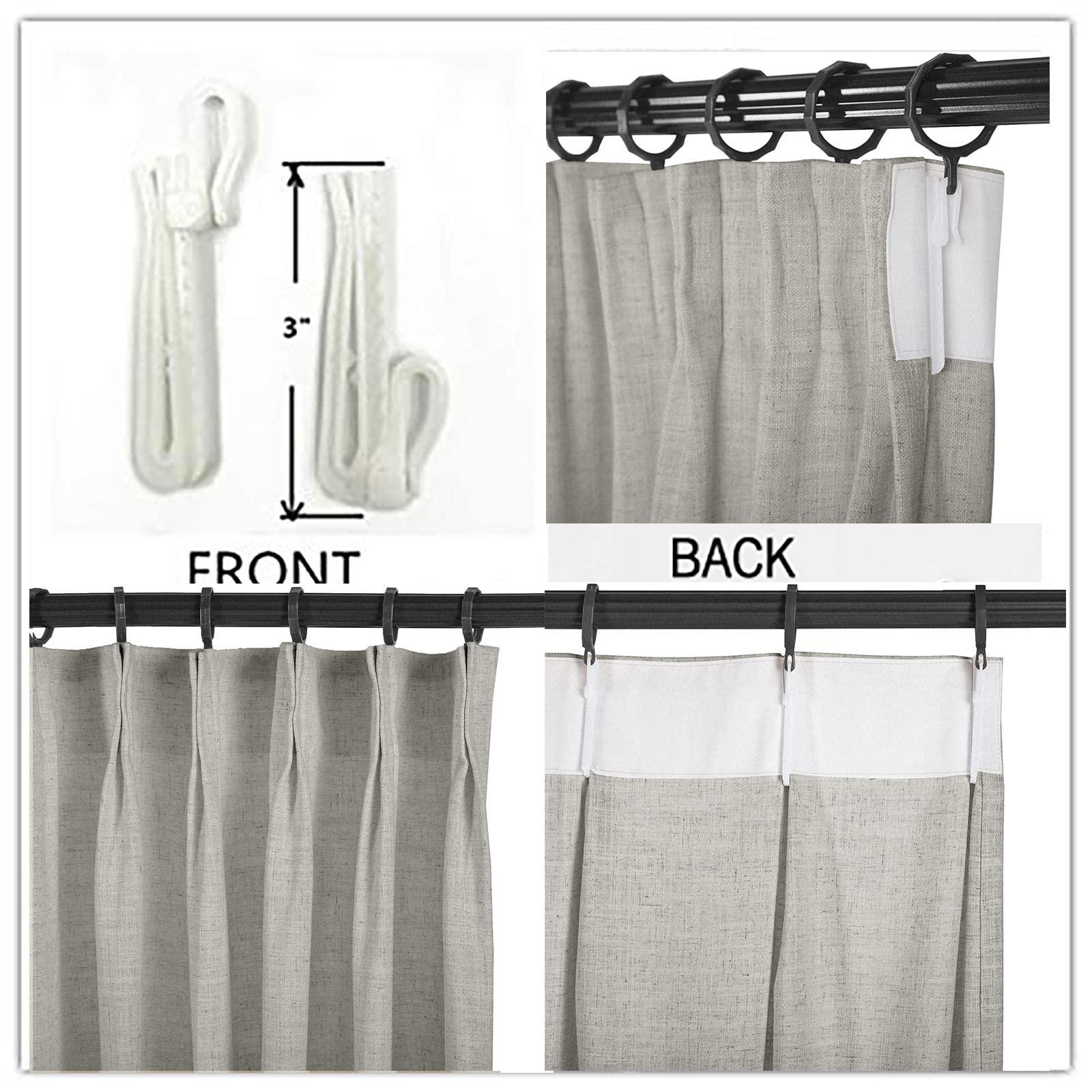 DotheDrape DotheDrape Pinch Pleat Curtain, 100 W x 84 L inch Light Filtering Linen Curtain Drape Panel for Living Room and Silding Door (1 Panel, Light Grey)