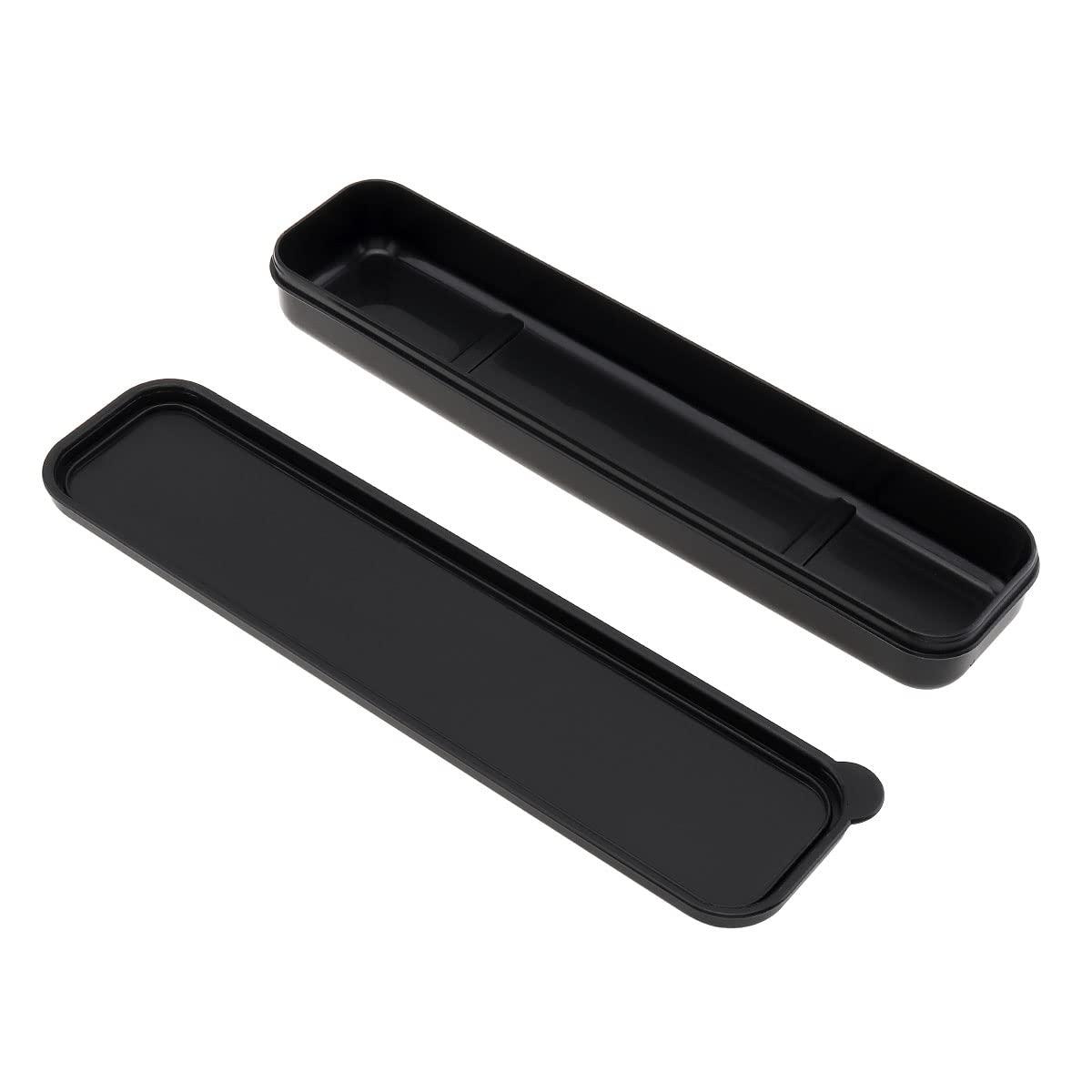 OriGlam OriGlam Portable Flatware Box Travel Tableware Storage Case, Simple Tableware Storage Box Case for Cutlery Kit (Black)