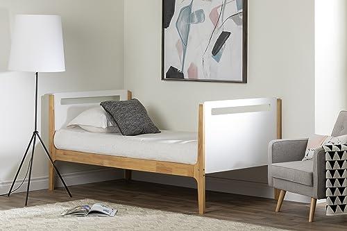 South Shore South Shore Bebble Modern Bunk Bed White and Natural Twin