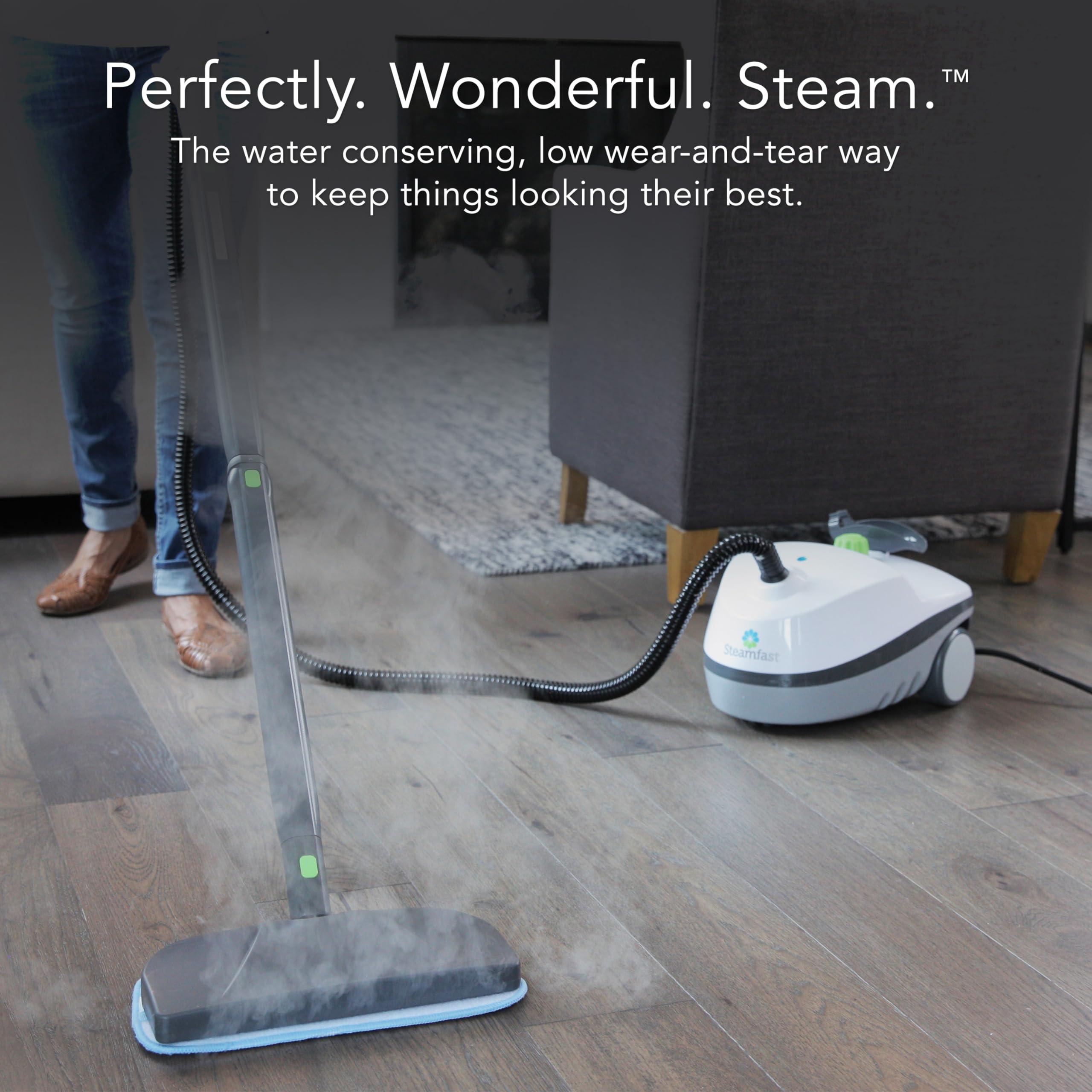 Steamfast Steamfast SF-370 Canister Cleaner with 15 Accessories-All-Natural, Chemical-Free Pressurized Steam Cleaning for Most Floors, Counters, Appliances, Windows, Autos, and More, 64 inches, White