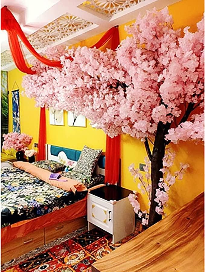 DEKIST Cherry Blossom Artificial Tree DIY Handmade Pink Tree Indoor Outdoor Home Office Party Wedding 2.52.5m/8.28.2ft