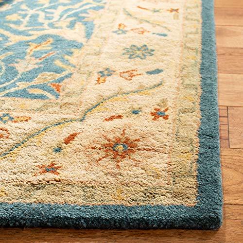 Safavieh SAFAVIEH Antiquity Collection 3\' x 5\' Blue AT14E Handmade Traditional Oriental Premium Wool Area Rug