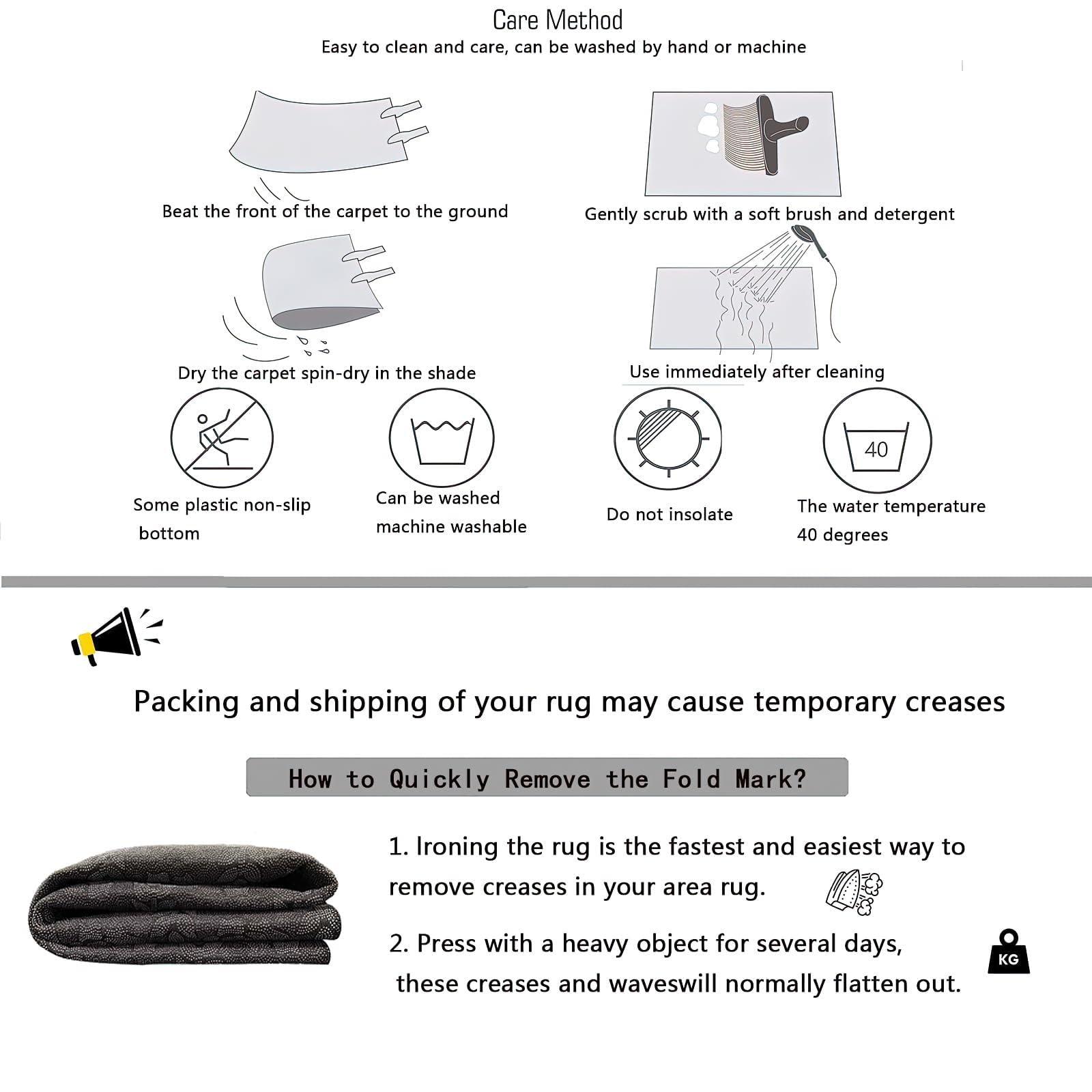 Aonige AONIGE Stylish Black White Textured Area Rugs, Modern Creative Zebra Stripe Print Carpet, Non-Slip Machine Washable Bedroom Rug for Living Room Girls Room Nursery, 3' x 5'