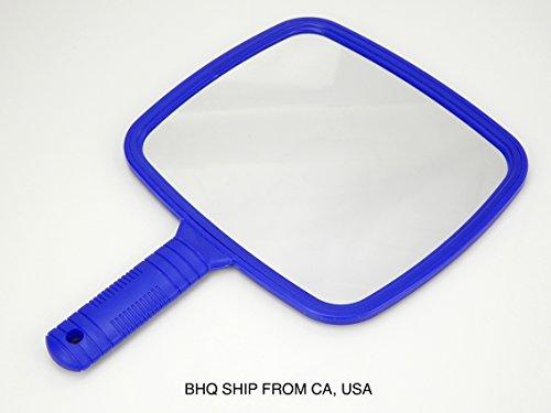 Beauty Headquarters Large TV Salon Barber Hand Cosmetic Makeup Hair Stylist Mirror 7" X 8" Blue