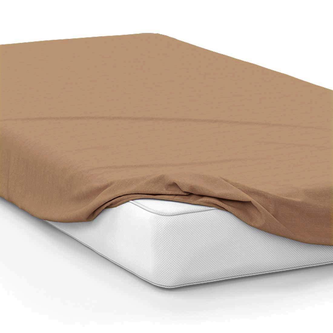 Yarns of Cotton Yarns of Cotton 4 Pcs Sheets for Cot Bunk Bed - 25 in x 75 in Taupe Solid - Cot Size Sheets 4\"-8\" Deep Pocket - Perfect for Cot Size Bunk Beds/Narrow Twin/Rv Bunk/Guest Bed/Camping Cot