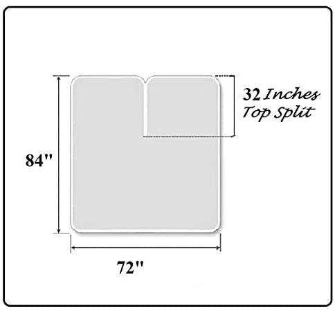 Shreem Linen Split Head Flex Cal-King Sheet Set - 1800 Ultra-Soft Microfiber Bed Sheets - Double Brushed - Split Head Cal-King Sheets Set - Deep Pocket - Bed Sheets (Split Head Flex Dark Grey) - 32\" Split TOP