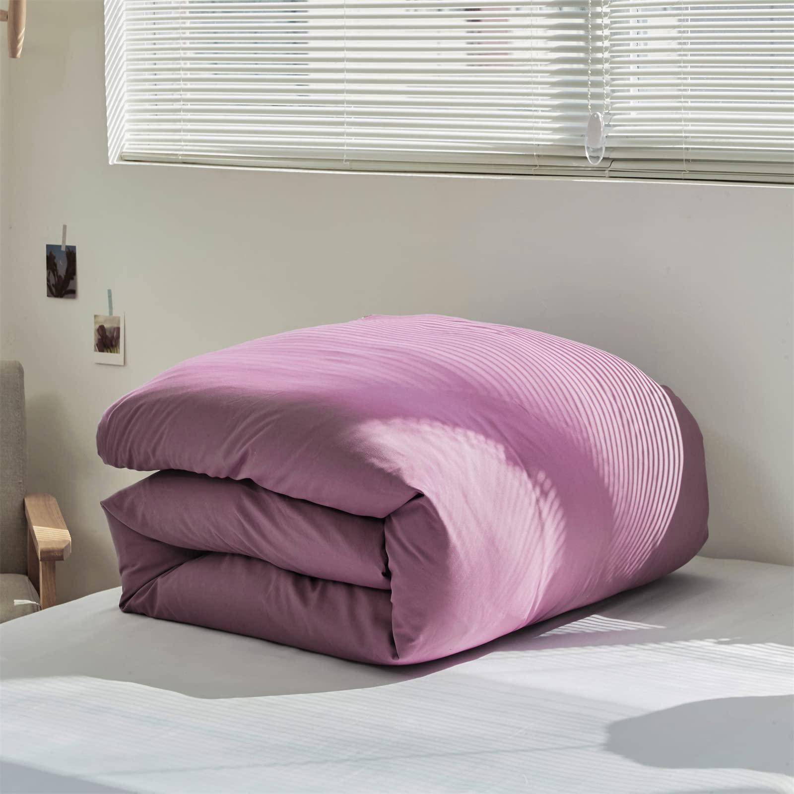 Pureant Pureant Dusty Purple Comforter Set Queen Solid Mauve Purple Bedding Comforter Sets for Women Girls Grape Purple Queen Comforter Soft Dusty Lilac Purple Queen Size Comforter Sets Lavender Purple Bed
