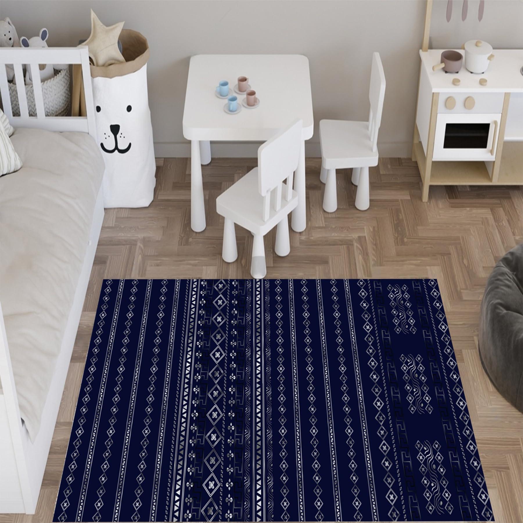 ADERN Abstract Kitchen Rug 5x7ft/60x84in/150x210cm Elegant and Comfortable Soft Throw Rug for Room Living Room - Stylish and Relaxing Area Rug