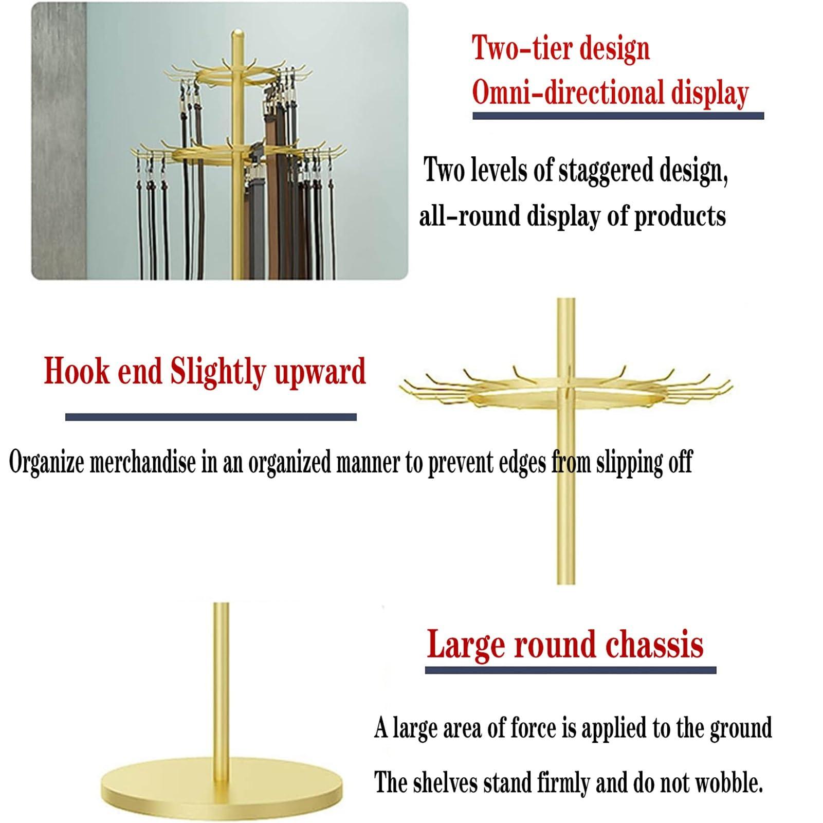 SHYP Standing Belt Hangers for Men Closet, Floor Mounted Belt Hanger, Space Saving Display Stand Shelf,for Ties Scarf Shawls Purse for Bedroom, Store, Retail & Business