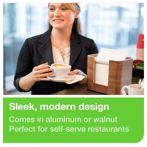 Tork Tork Xpressnap Tabletop Napkin Dispenser Walnut - N4 + Refill - White Dispenser Napkin, 12 x 500 napkins