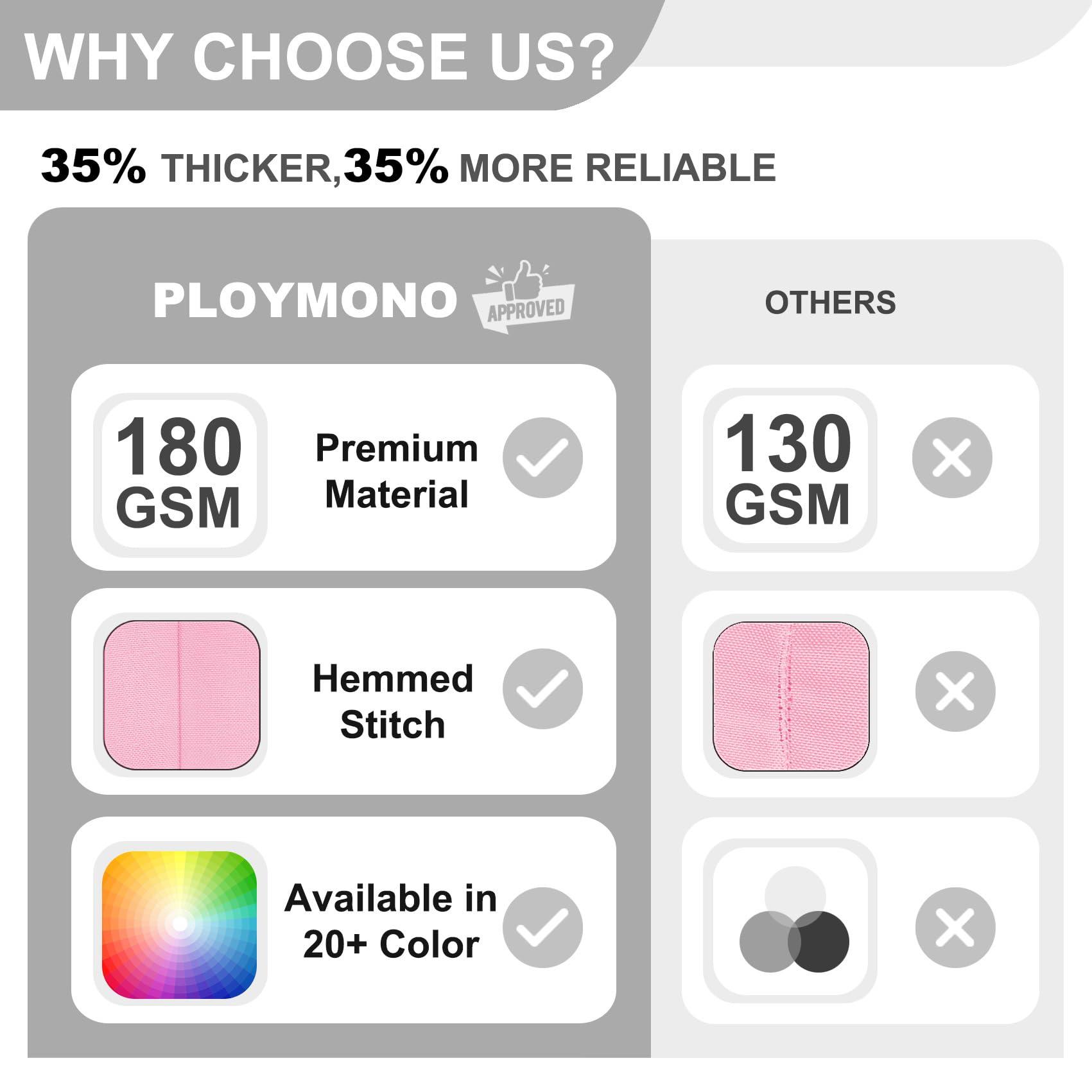 PLOYMONO PLOYMONO Fitted Tablecloths 2 Pack, Floor Length Table Covers for 6 FT Rectangle Table, (72x30 Inch) Polyester Table Cloth for Trade Craft Show, Buffet, Banquet, Wedding(Pink)