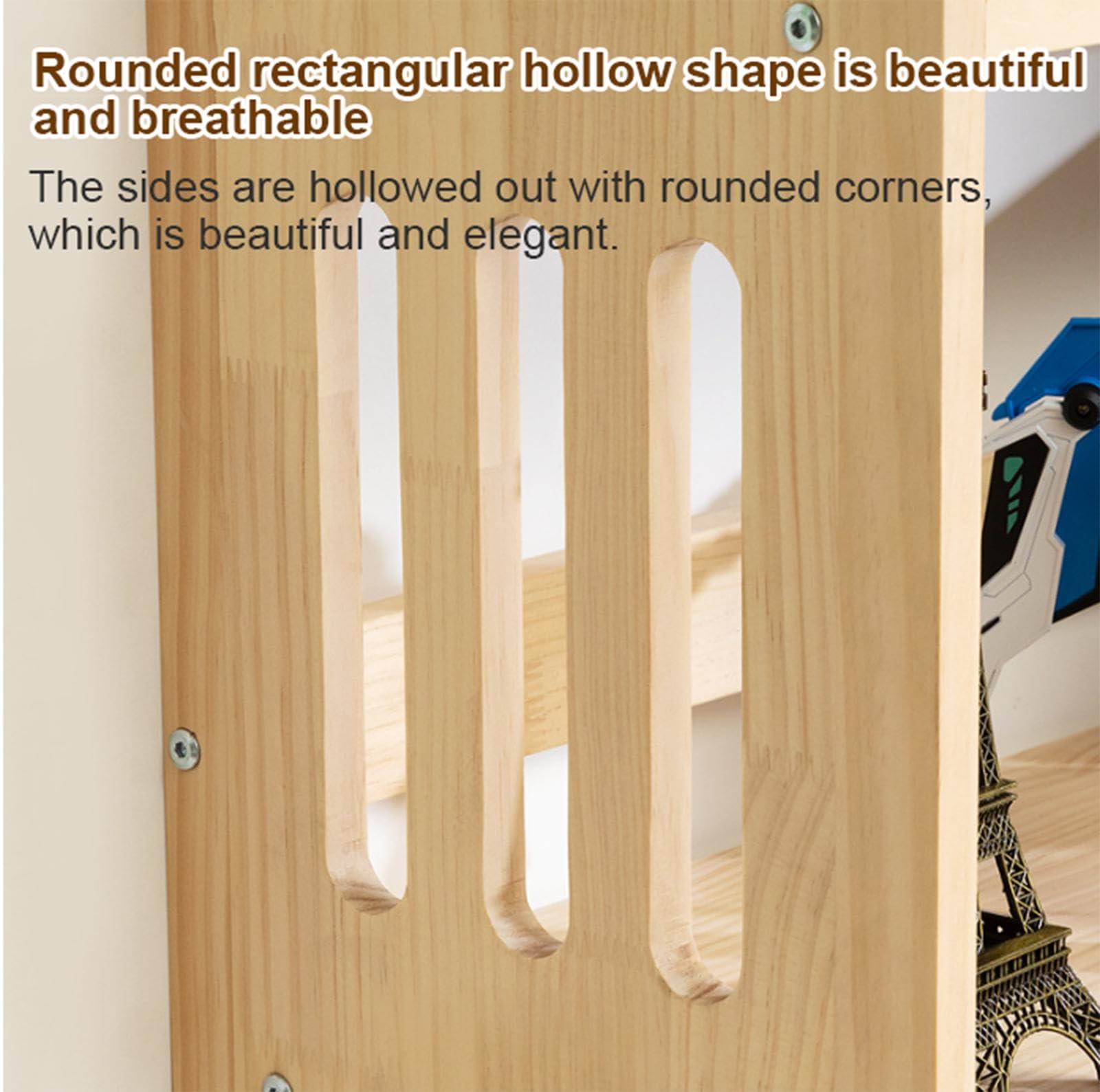 LOKORI LoKori Freestanding Bookshelf with 2 Drawers, Wood Natural Bookcase for Living Room, Home Office,Open Display Storage Shelf Organizer Shelves for Books CDs Plants,4Tier