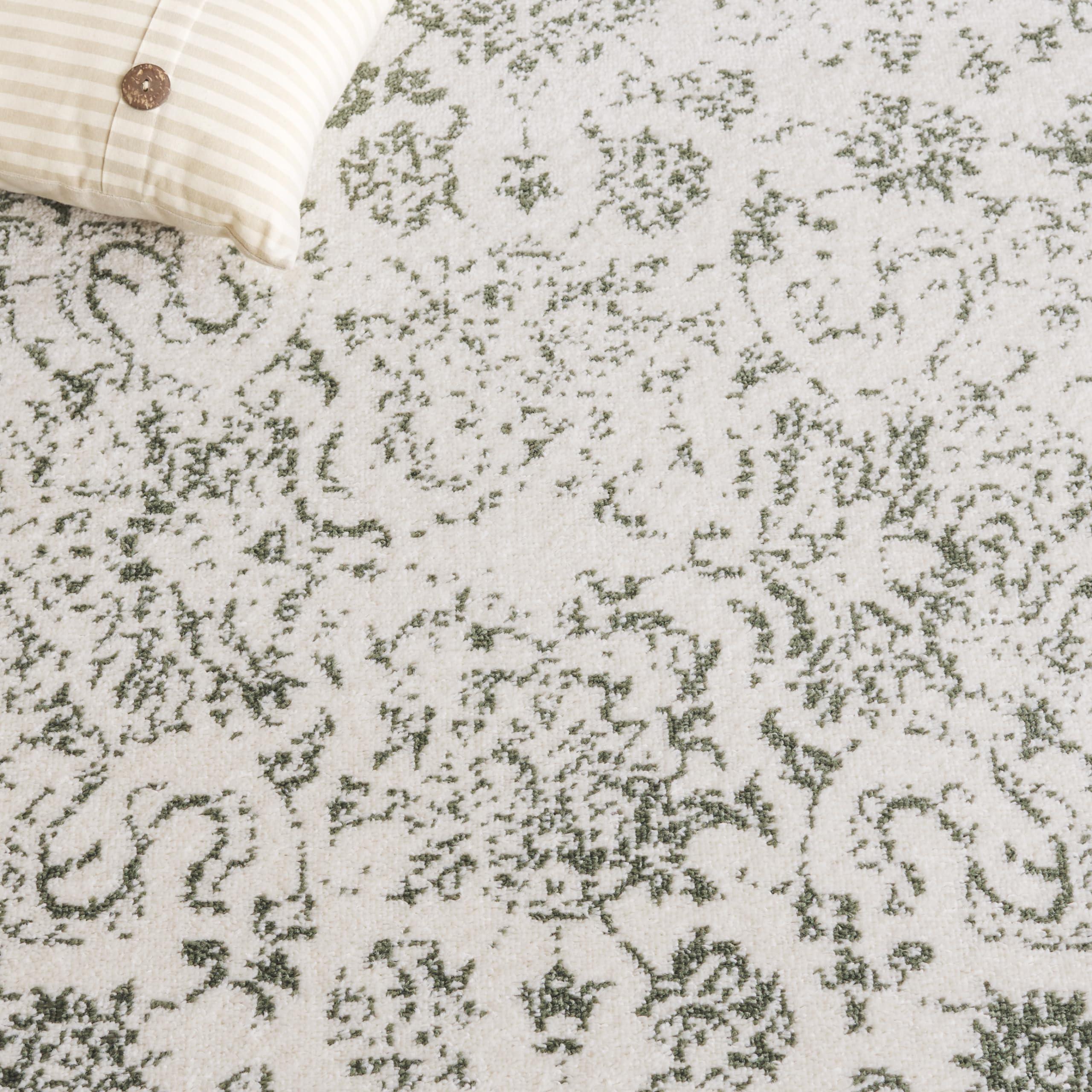 Safavieh SAFAVIEH Adirondack Collection Area Rug - 6' x 9', Ivory & Dark Green, Oriental Distressed Design, Non-Shedding & Easy Care, Ideal for High Traffic Areas in Living Room, Bedroom, Dining (ADR109X-6)