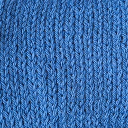 Bernat Bernat Handicrafter Cotton Solids Yarn, 1.75 oz, Gauge 4 Medium, 100% Cotton, Blueberry