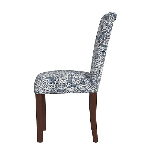 HomePop HomePop Classic Parsons Dining Chair -Denim Jacobean Print (Set of 2)