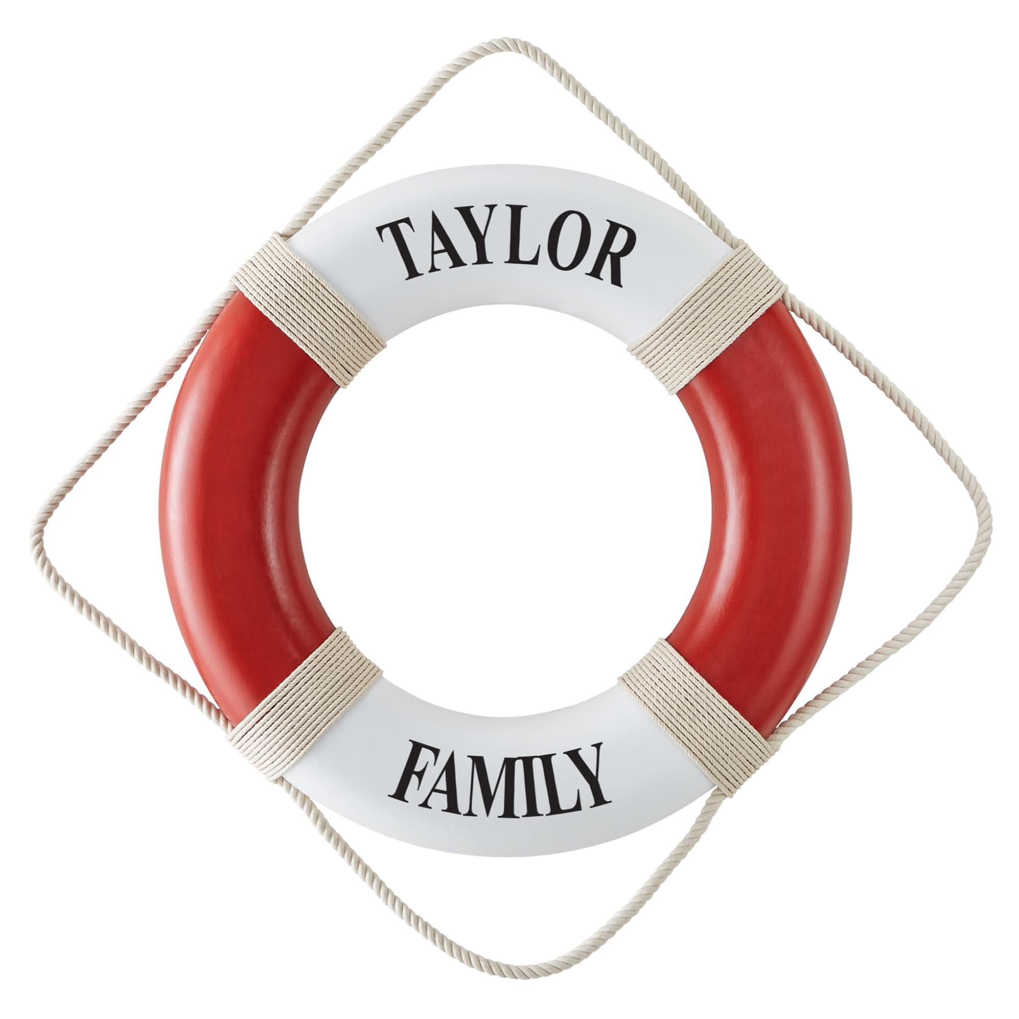 Let\'s Make Memories Let\'s Make Memories Personalized Decorative Life Preserver Ring - Unique Pool, Boat, Beach House Decor - Personalize with Message - 21\" D