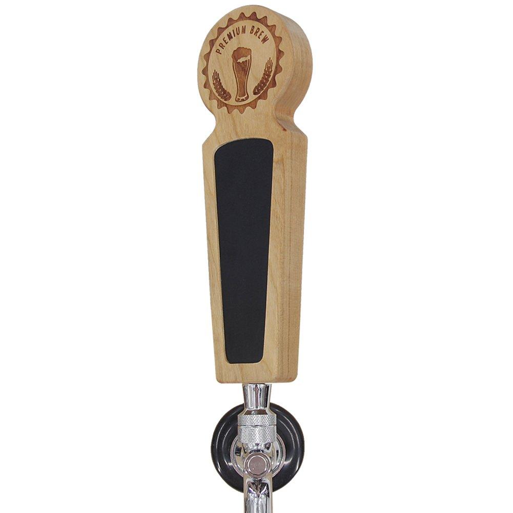 Fanfoobi Fanfoobi Wooden keg tap Handles, Made of Cherry, 8.3\" Length, Round top Chalkboard Wine Beer tap Handle, Beer Lover Gift