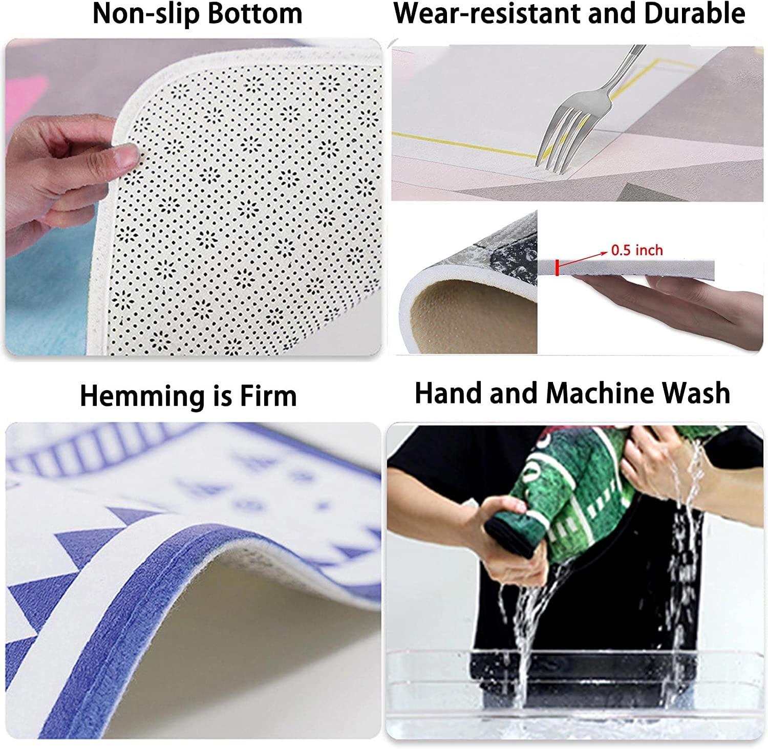 Oueoty Oueoty Cute Puppy Pug Bulldog Area Rug Rugs for Living Room Bedroom 8x10ft