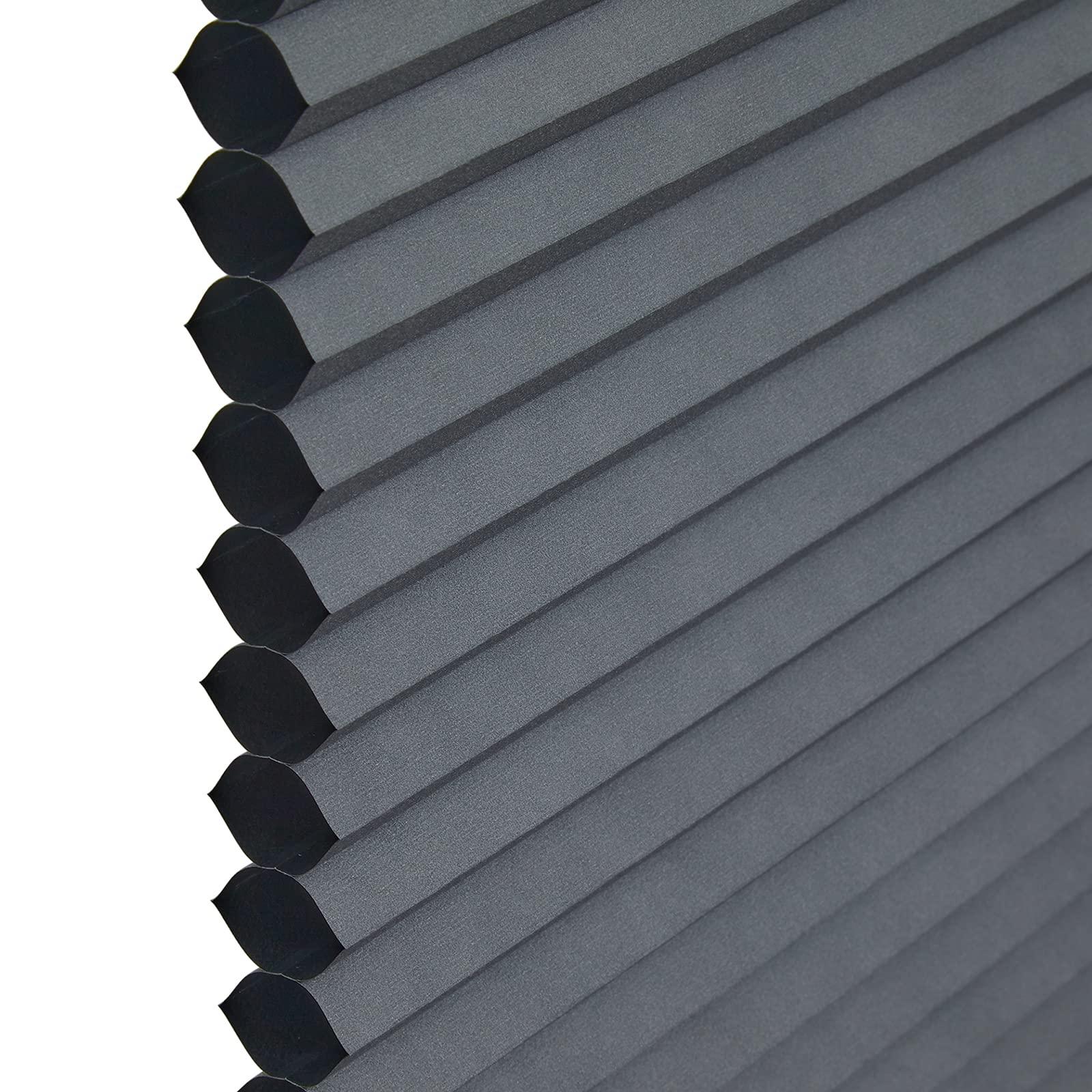 Persilux Persilux Cellular Window Shades Honeycomb Blinds for Windows Cordless Thermal Insulated Noise Reduction Bottom up for Home, Night Grey, 42.5" W x 54" H