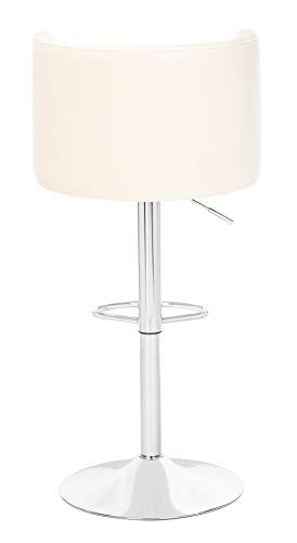 Safavieh Safavieh Couture Zayna Glam Cream Velvet 26.8\"-35\" Adjustable Bar Stool Barstool,