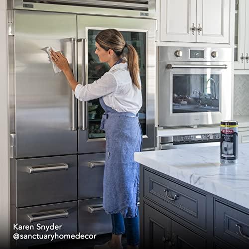 Weiman Weiman Stainless Steel Cleaner and Polish Wipes Bundle with Microfiber Cloth-Removes Fingerprints, Water Marks and Grease from Appliances - Works Great on Refrigerators, Ovens, and Grills