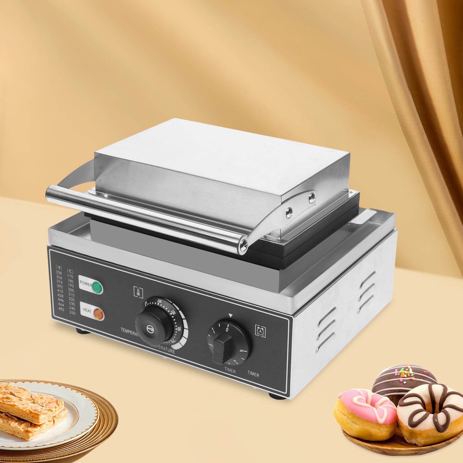 CHALIGHT Commercial 6-Hole Donut Maker Machine Electric Nonstick Doughnut Making Machine Heating 50-300 Doughnut Maker Crepe Maker Waffle Maker Donut Fryer for Breakfast Snacks Desserts