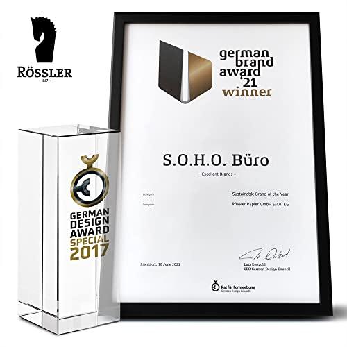 Rssler Papier Rssler SOHO 115mm A4 Magazine Box with Handle and Index Holder - Navy Blue