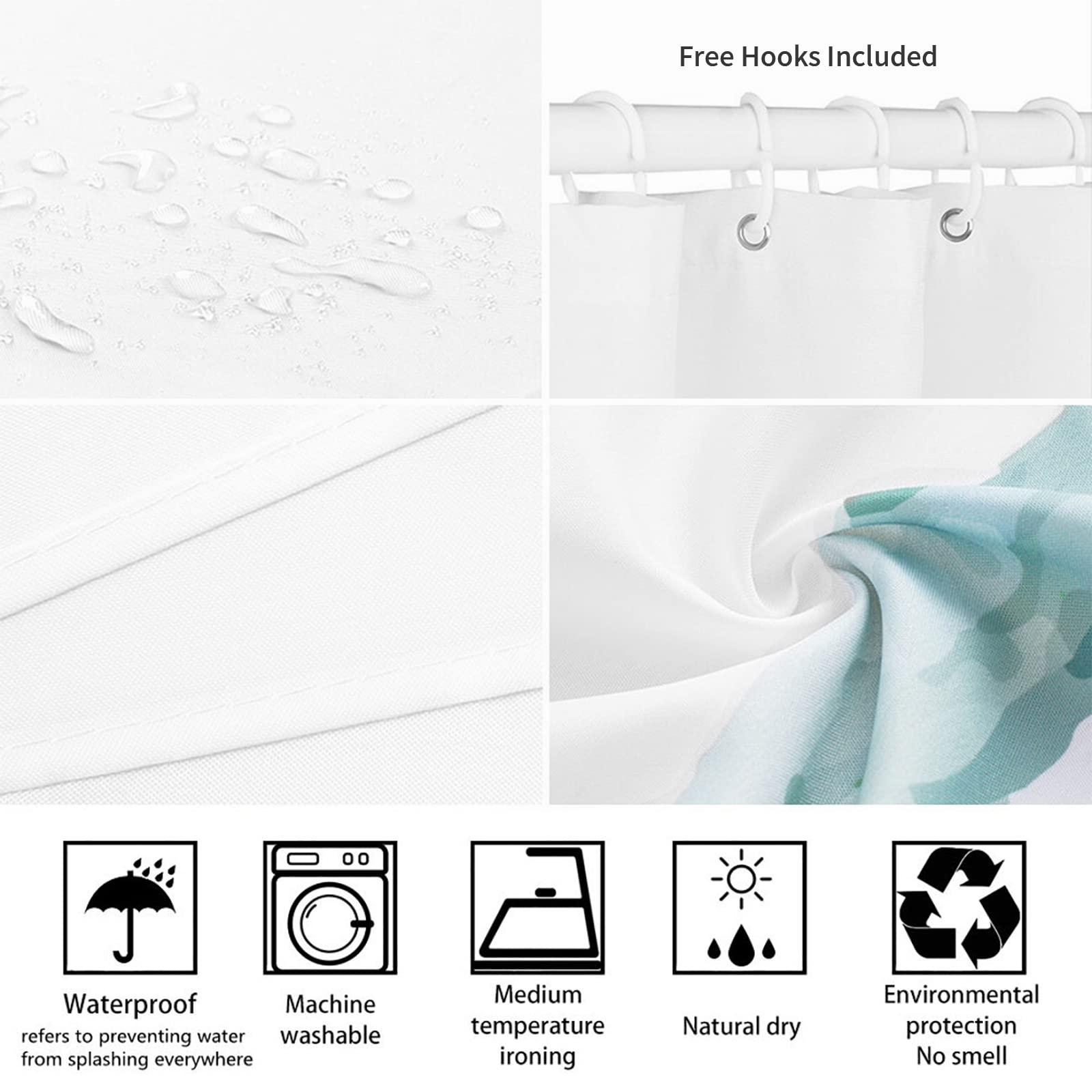 Generic Beach Seashell Shower Curtain for Bathroom Decor 72x78in Ocean Beach Starfish Bathtub Accessories Modern Waterproof Fabric Shower Curtains with Hooks Beach House Decorations