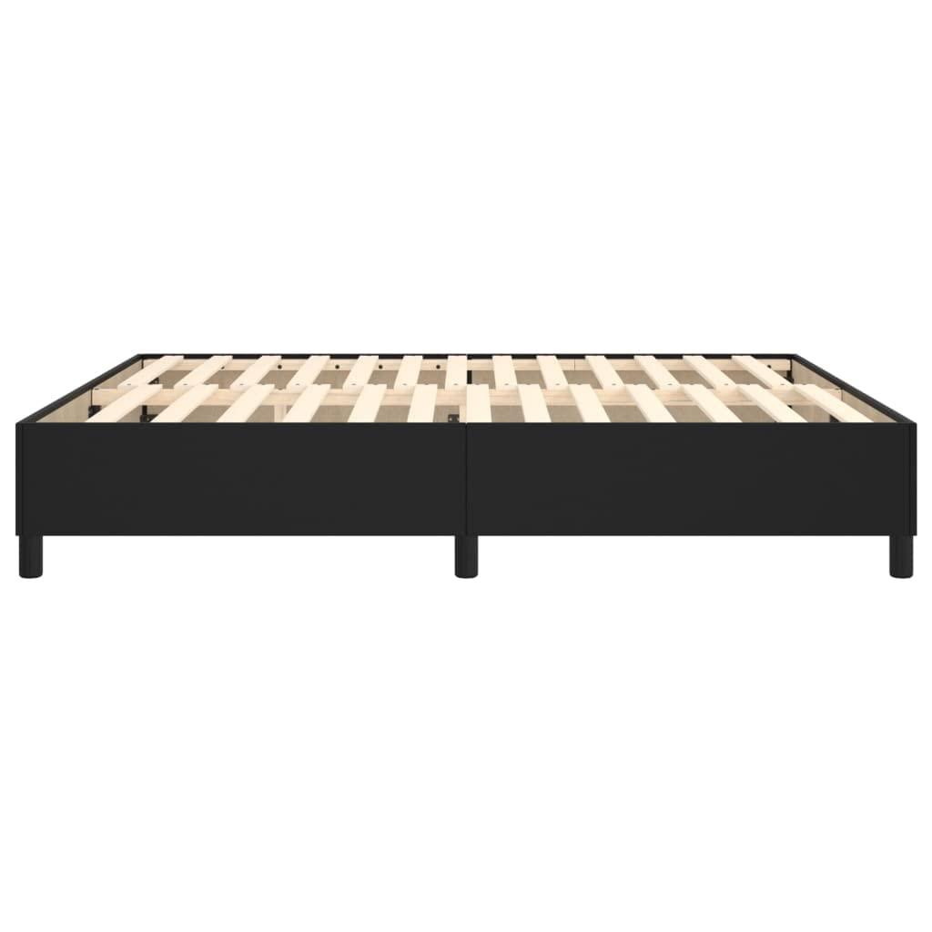 FAMIROSA FAMIROSA Box Spring Bed Frame Black 72"x83.9" California King Faux Leather (Mattress not Included), Weight-63.05 lbs(V)