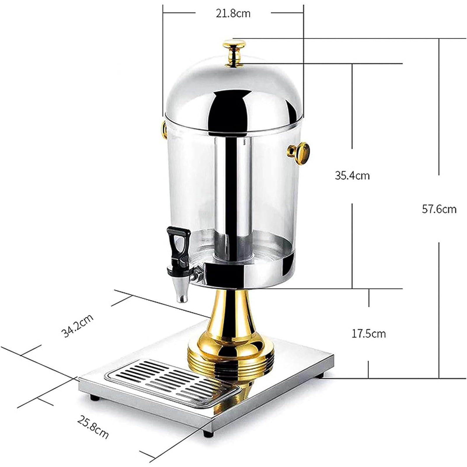 SINBAISHUNYYT Beverage Dispenser, 2.2/4.2/6.4 Gallon Drink Dispenser with Ice Core Container & Spigot, Leakproof Lemonade Tea Water Drink Jar Jug, Keeps Beverage Hot or Cold(2.2 Gallon)