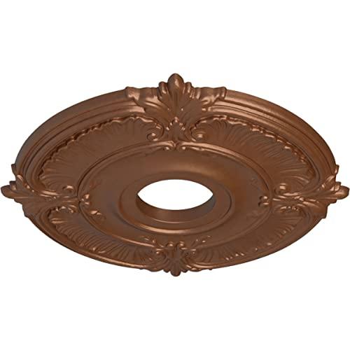 Ekena Millwork Ekena Millwork CM18ATPOS Attica Ceiling Medallion, 18\"OD x 4\"ID x 5/8\"P (Fits Canopies up to 5\"), Hand-Painted Polished Copper