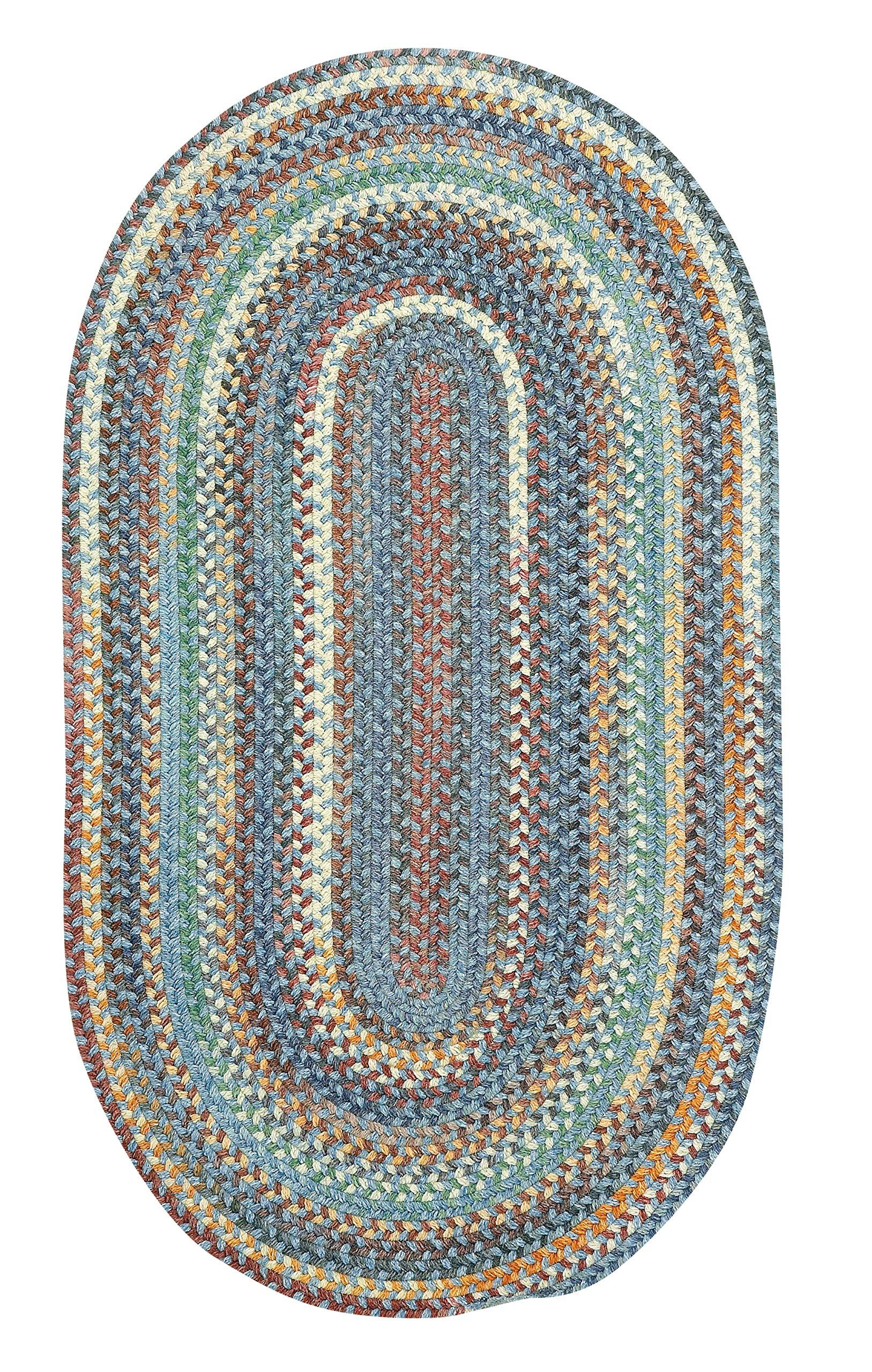 Capel Capel American Heritage Legacy Blue 3'0"X5'0" Oval Braided Rug